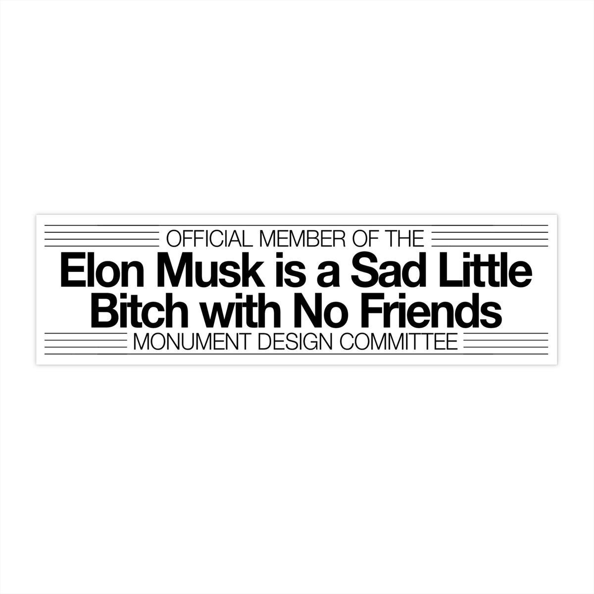 White Bumper Sticker