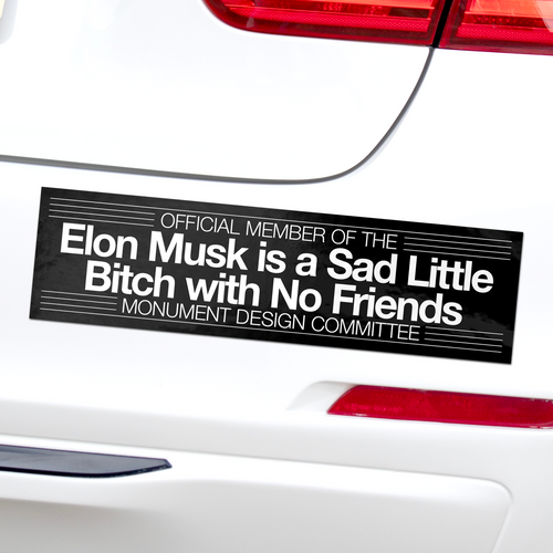 Black Bumper Sticker