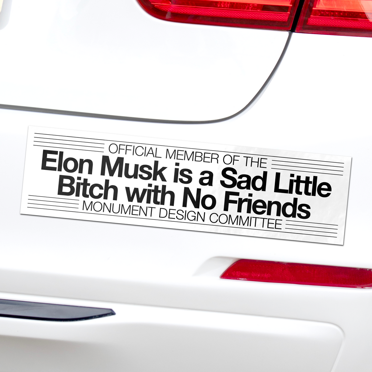 White Bumper Sticker